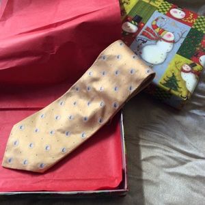 TIEEZ1-  GORGEOUS Gold with Light Blue Zegna Tie